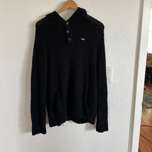 Rvca Hoody knitted in black - Picture 1 of 2